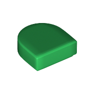 Tile Round 1 × 1 Half Circle Green