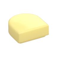 Tile Round 1 × 1 Half Circle Leuchtendes Hellgelb