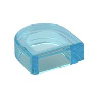 Tile Round 1 × 1 Half Circle Transparent-Hellblau