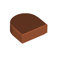 Tile Round 1 × 1 Half Circle Dunkelorange