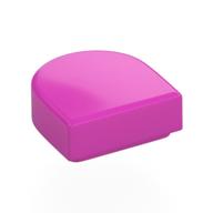 Tile Round 1 × 1 Half Circle Dark Pink