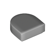Tile Round 1 × 1 Half Circle Light Bluish Gray
