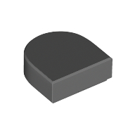 Tile Round 1 × 1 Half Circle Dunkelblaugrau