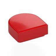 Tile Round 1 × 1 Half Circle with Black Stripe print in Rot