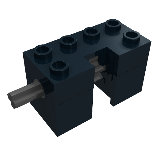 Technic Rack Winder [Complete Assembly] in Schwarz