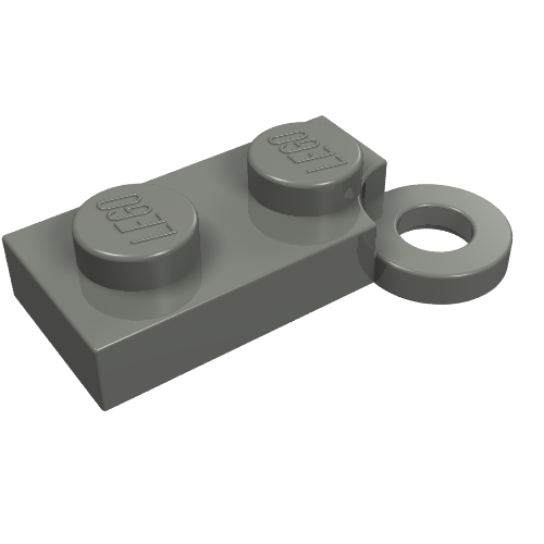 Hinge Plate 1 × 4 Swivel Base with Hole Dunkelblaugrau