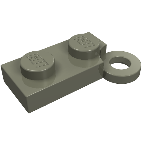 Hinge Plate 1 × 4 Swivel Base with Hole Dunkelgrau