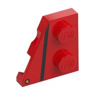 Wedge Plate 2 × 2 Left with Black Stripe print Rot