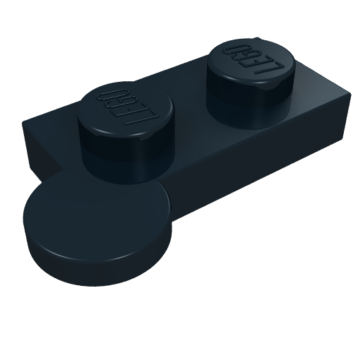 Hinge Plate 1 × 4 Swivel Top [Solid Pin] Black