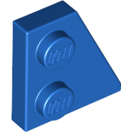 Wedge Plate 2 × 2 Right Blue
