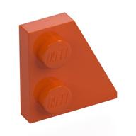 Wedge Plate 2 × 2 Right Reddish Orange