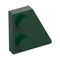 Wedge Plate 2 × 2 Right Dark Green