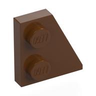 Wedge Plate 2 × 2 Right Reddish Brown