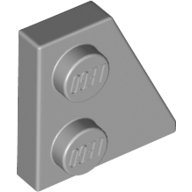 Wedge Plate 2 × 2 Right Light Bluish Gray