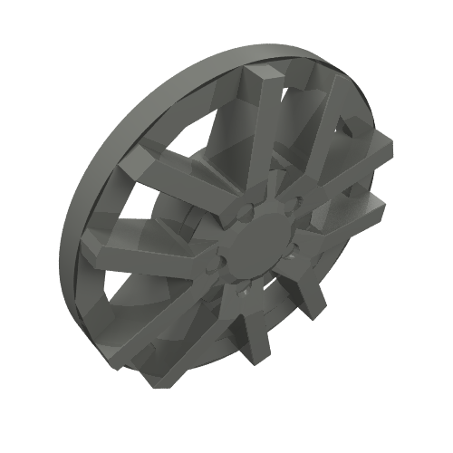 Wheel Cover 10 Spoke (2 Spokes each parallel) - for Wheel 18976 Dark Bluish Gray