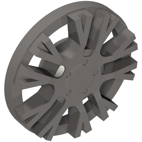 Wheel Cover 10 Spoke Y Shape - for Wheel 18976 Dark Bluish Gray