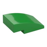 Brick Curved 3 × 2 No Studs Bright Green