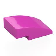 Brick Curved 3 × 2 No Studs Dark Pink