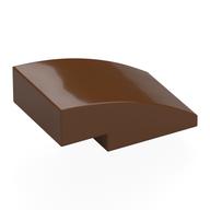 Brick Curved 3 × 2 No Studs Reddish Brown