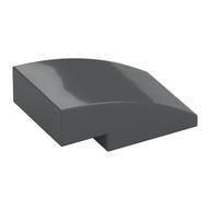 Brick Curved 3 × 2 No Studs Dark Bluish Gray