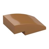 Brick Curved 3 × 2 No Studs Medium Nougat