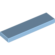Tile 1 × 4 with Groove Pastel Blue