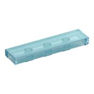 Tile 1 × 4 with Groove Opal Trans-Light Blue
