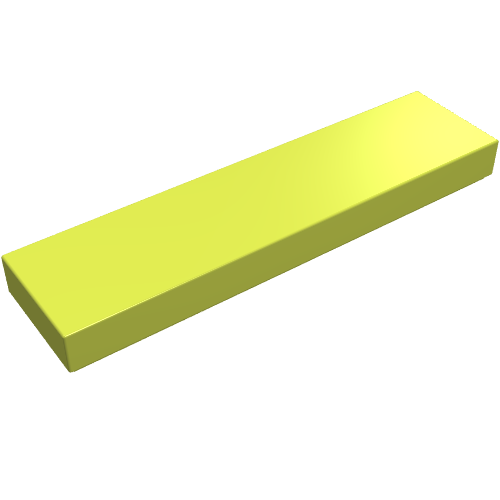 Fliese 1 × 4 mit Rille Medium Lime