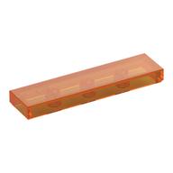 Tile 1 × 4 with Groove Trans-Orange