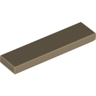 Tile 1 × 4 with Groove Dark Tan