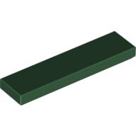 Tile 1 × 4 with Groove Dark Green