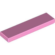Fliese 1 × 4 mit Rille Leuchtrosa