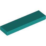 Tile 1 × 4 with Groove Dark Turquoise