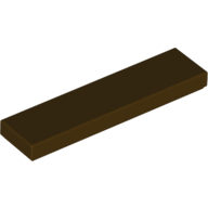 Tile 1 × 4 with Groove Dark Brown