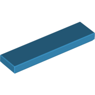 Tile 1 × 4 with Groove Dark Azure