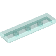 Fliese 1 × 4 mit Rille Transparent-Hellblau