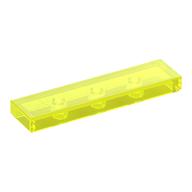 Tile 1 × 4 with Groove Trans-Neon Green