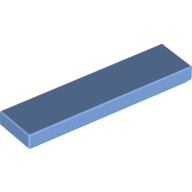 Fliese 1 × 4 mit Rille Mittelblau