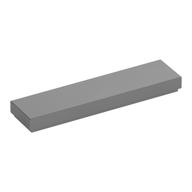 Fliese 1 × 4 mit Rille Metallic-Silber