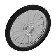 Wheel Wheelchair with Fixed Black Hard Rubber Tire, with Clip Hole