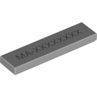 Tile 1 × 4 with Laser Engraved Code LEGO Movie Print Light Bluish Gray