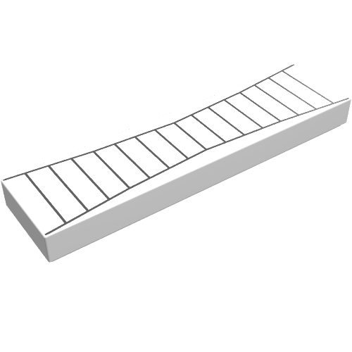 Tile 1 × 4 with Stylised Radar Print Weiß