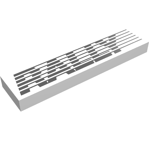 Tile 1 × 4 with RALLY Print White
