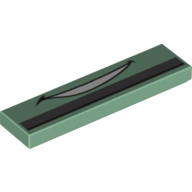 Tile 1 × 4 with Smile Print [9483] Sand Green