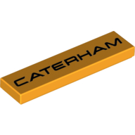 Tile 1 × 4 with Black 'CATERHAM' Print
