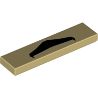 Tile 1 × 4 with Moustache print Tan