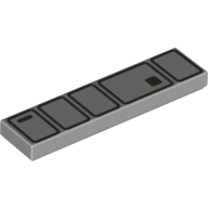 Tile 1 × 4 with Utility Belt Print (Captain Phasma) Light Bluish Gray