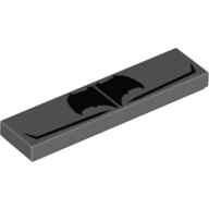 Tile 1 × 4 with Tactical Batman Logo Dunkelblaugrau
