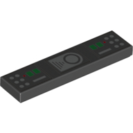 Tile 1 × 4 with Control Panel (Darth Vader Belt) print Schwarz