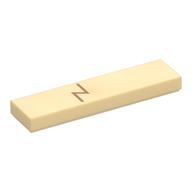 Tile 1 × 4 with Harry Potter Lightning Scare Z print Tan